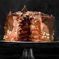 Bezpłatne zdjęcie ciasto czekoladowe z bliska