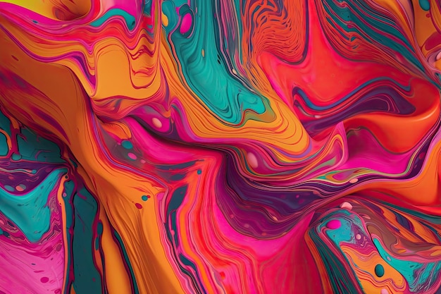 Ciekły abstrakcjonistyczny kolorowy tekstura tło Ai generatywny