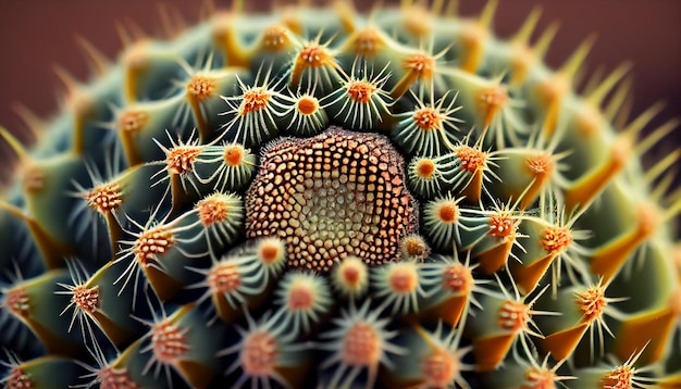 Bezpłatne zdjęcie ciernisty kwiat natury o ostrym kształcie i żółtym kolorze generowanym przez sztuczną inteligencję