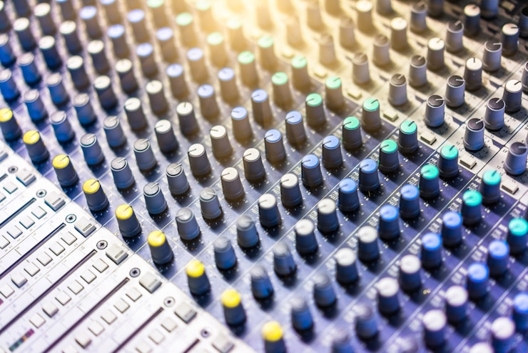 Bezpłatny plik Zdjęcie close-up sound mixer