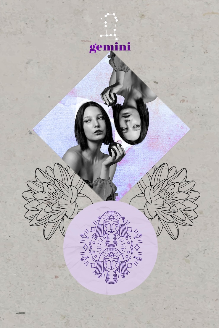 Bezpłatny plik Zdjęcie collage z prawdziwym zodiakiem