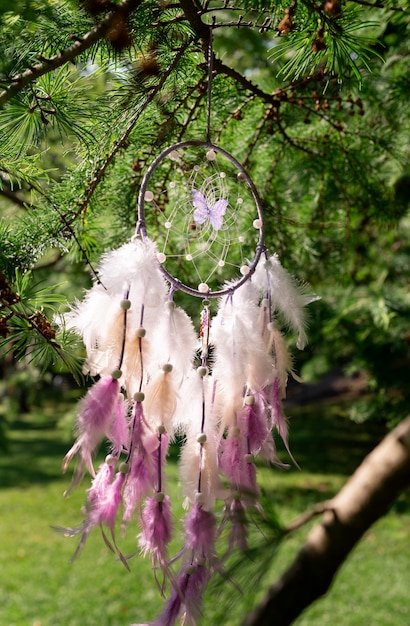 Bezpłatne zdjęcie cool dream catcher na świeżym powietrzu