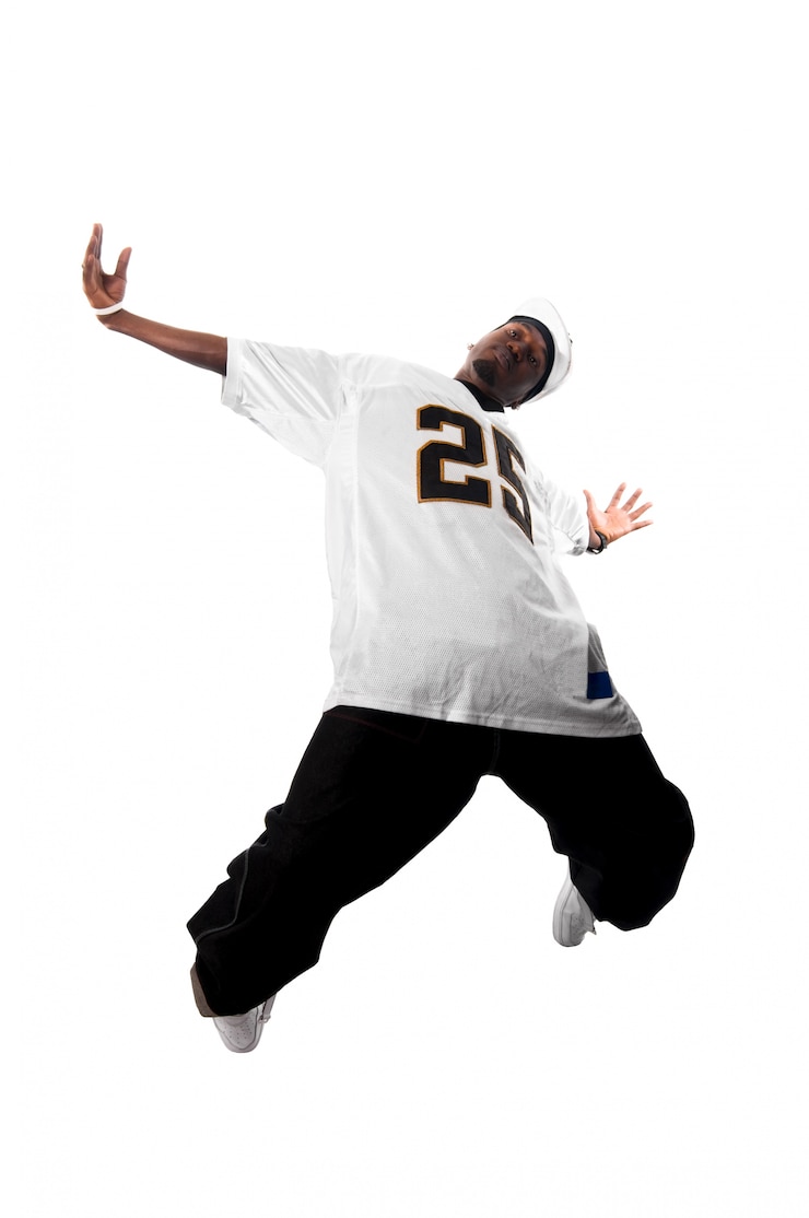 Bezpłatny plik Zdjęcie cool młody człowiek hip-hop na białym tle