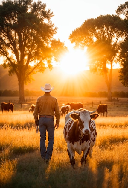 Bezpłatne zdjęcie cowboy in photorealistic environment