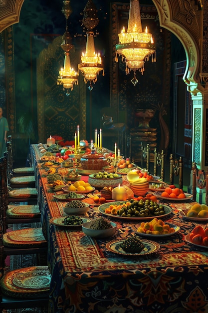 Bezpłatne zdjęcie cyfrowa sztuka świętowania ramadanu