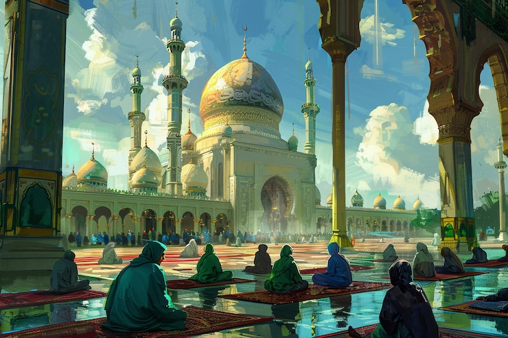 Bezpłatny plik Zdjęcie cyfrowa sztuka świętowania ramadanu