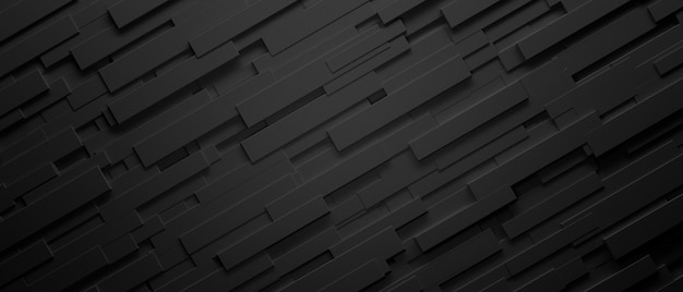 Czarne tło geometryczne. nowy projekt prezentacji, banera, strony internetowej. warstwowa tekstura. ilustracja 3d