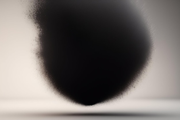 Czarno-białe zdjęcie czarnego obiektu na białym tle.