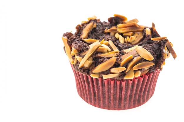 Bezpłatne zdjęcie czekolada muffin z orzeszków ziemnych