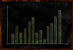 Bezpłatne zdjęcie dane statystyczne zielony na tablicy