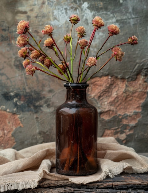 Bezpłatne zdjęcie dekoracyjna, marzona aranżacja z suszonymi kwiatami