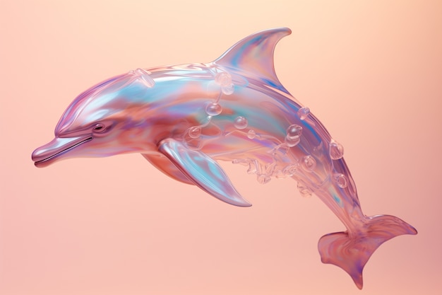 Bezpłatne zdjęcie delfina w studiu 3d