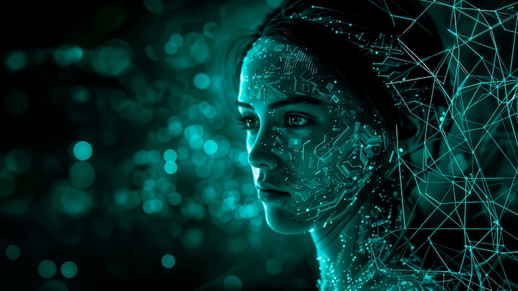 Bezpłatny plik Zdjęcie digital art of ai technologiczne tło