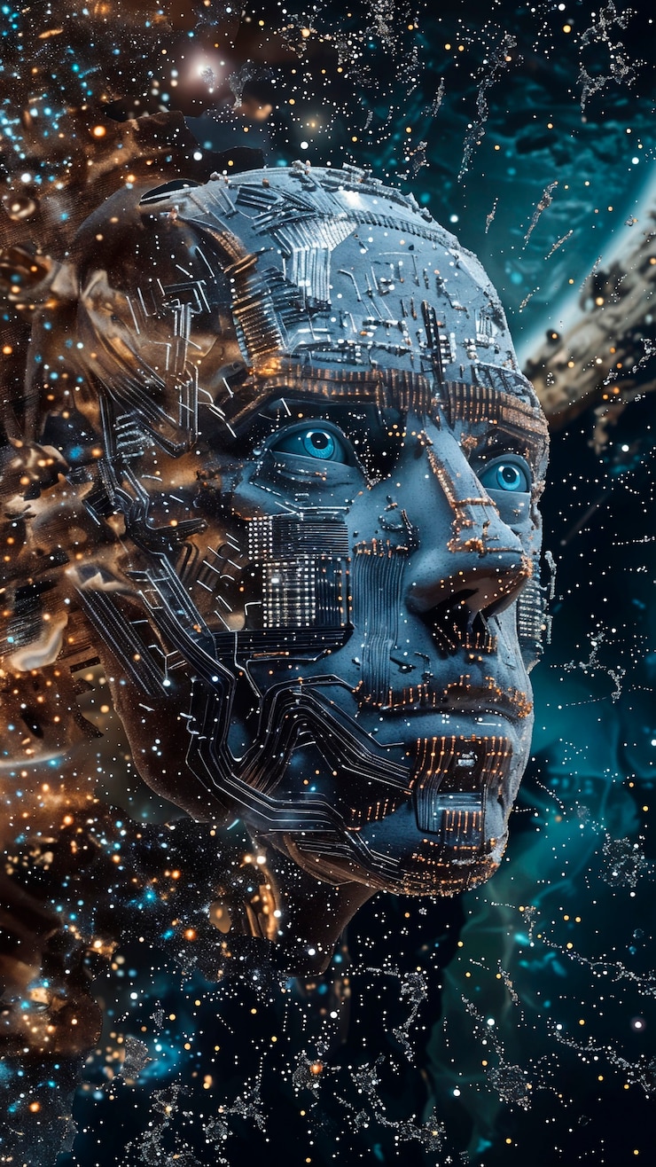 Bezpłatny plik Zdjęcie digital art of ai technologiczne tło