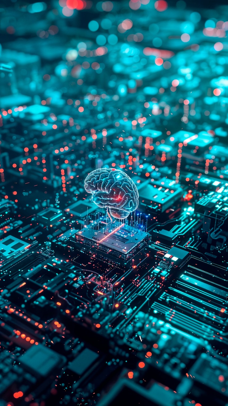 Bezpłatny plik Zdjęcie digital art of ai technologiczne tło