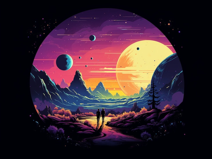 Bezpłatny plik Zdjęcie digitalna sztuka planet galaktyki