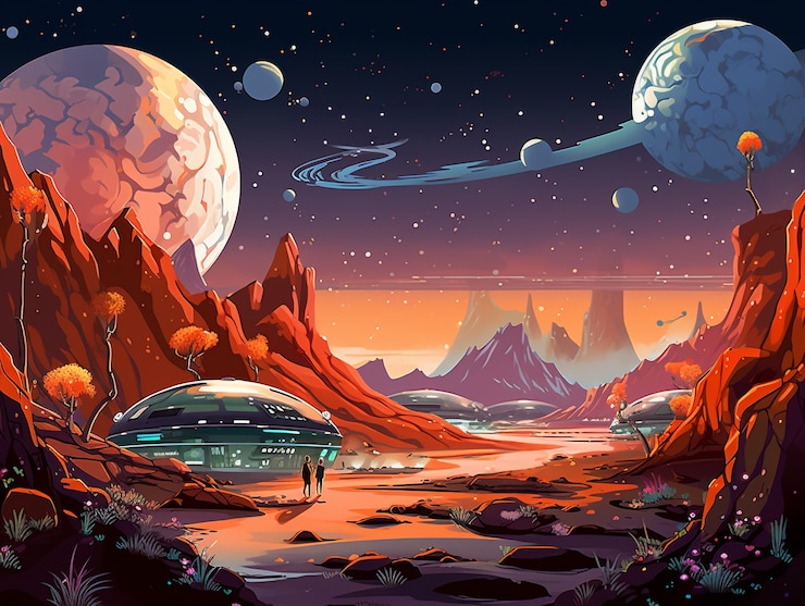 Bezpłatny plik Zdjęcie digitalna sztuka planet galaktyki