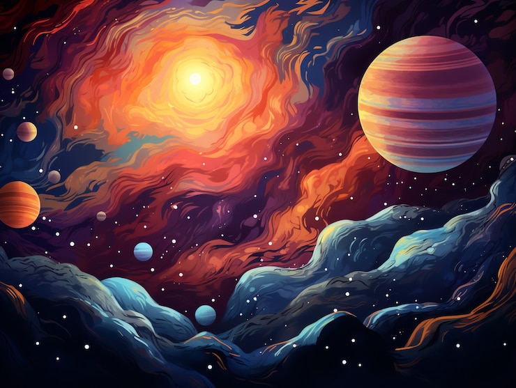 Bezpłatny plik Zdjęcie digitalna sztuka planet galaktyki