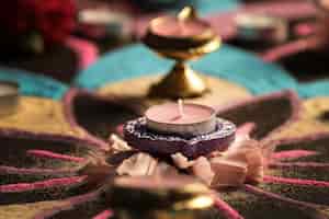 Bezpłatne zdjęcie diwalijskie święto tradycji świateł
