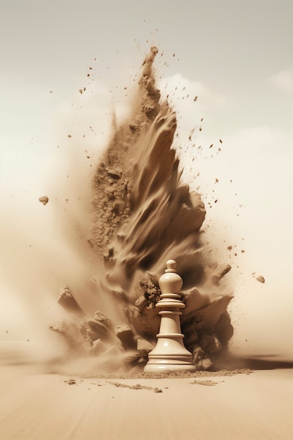 Dramatyczna figurka szachowa