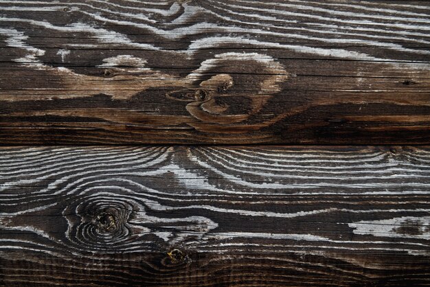 Drewniana tekstura ciemnobrązowych desek.