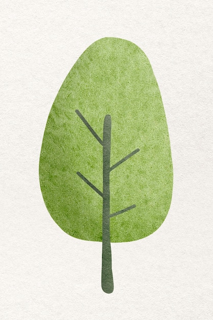 Bezpłatne zdjęcie drzewo w elemencie projektu akwareli