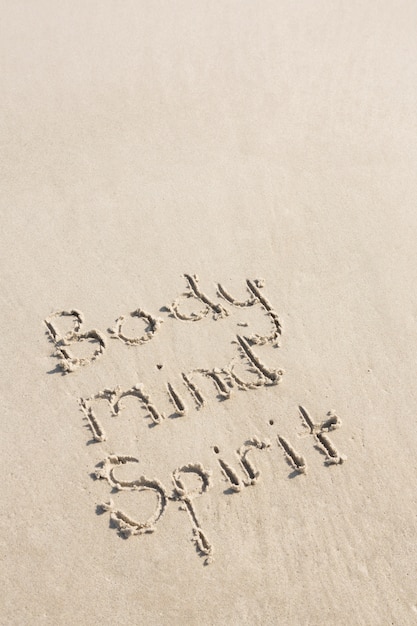 Duch Ciało Umysł Napisane Na Piasku