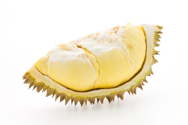Durian owoców na białym tle