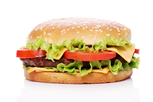 Bezpłatne zdjęcie duży i smaczny burger