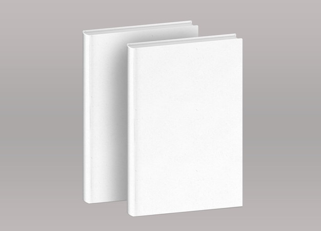 Bezpłatne zdjęcie dwie zwykłe białe książki na jasnym tle