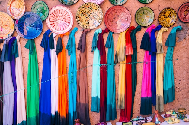Dywany na rynku w Maroku