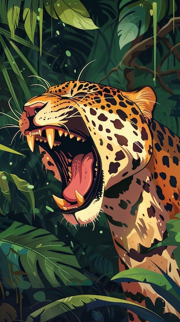 Dziki jaguar w dżungli