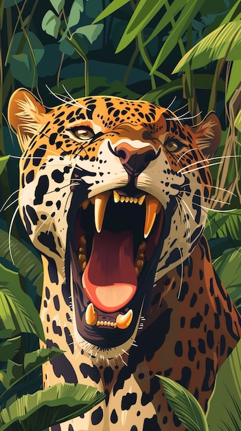 Dziki jaguar w dżungli