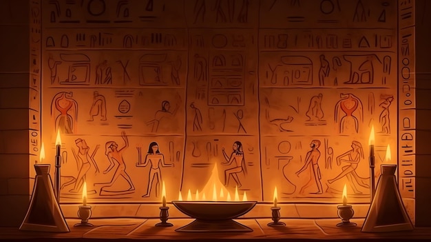 Bezpłatne zdjęcie egipska kultura ilustracja tło