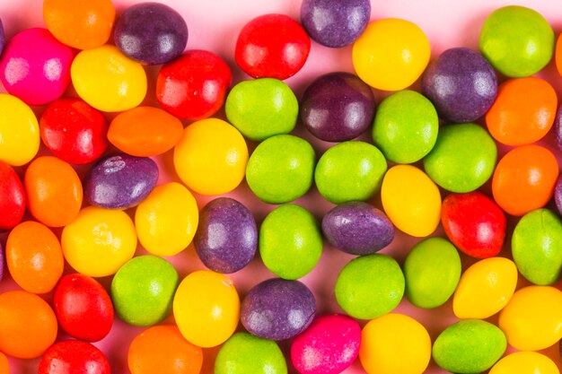 Ekstremalne zbliżenie kolorowych cukierków