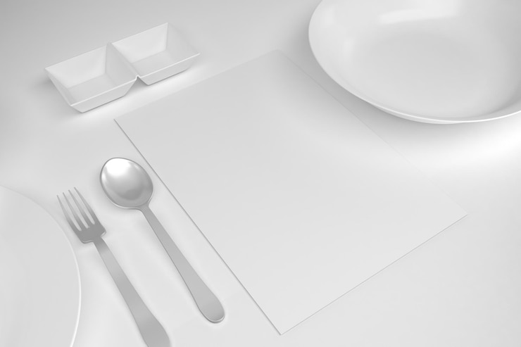 Bezpłatny plik Zdjęcie elegantne menu do ustawiania stołu