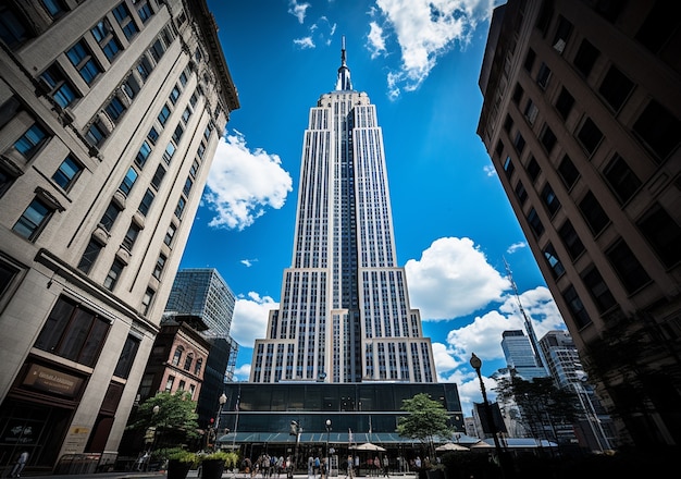 Bezpłatne zdjęcie empire state building w ciągu dnia