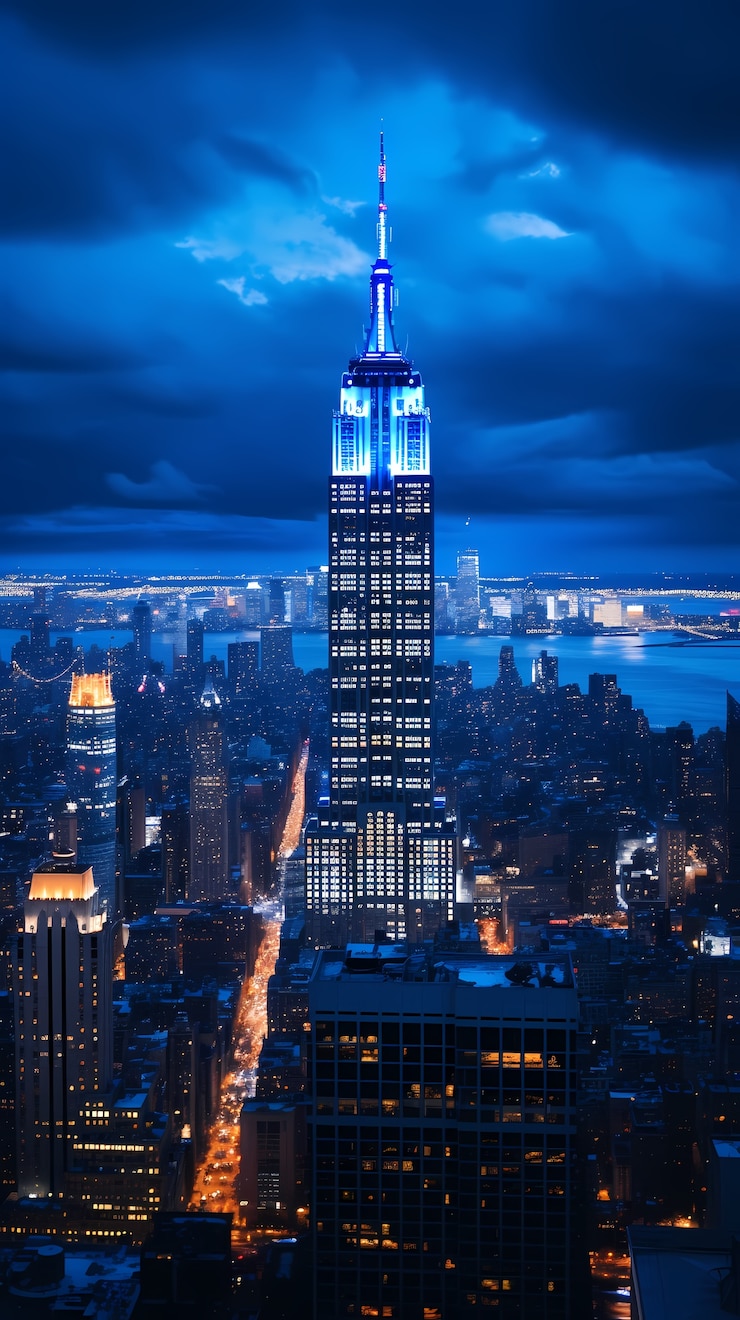 Bezpłatny plik Zdjęcie empire state building w nocy