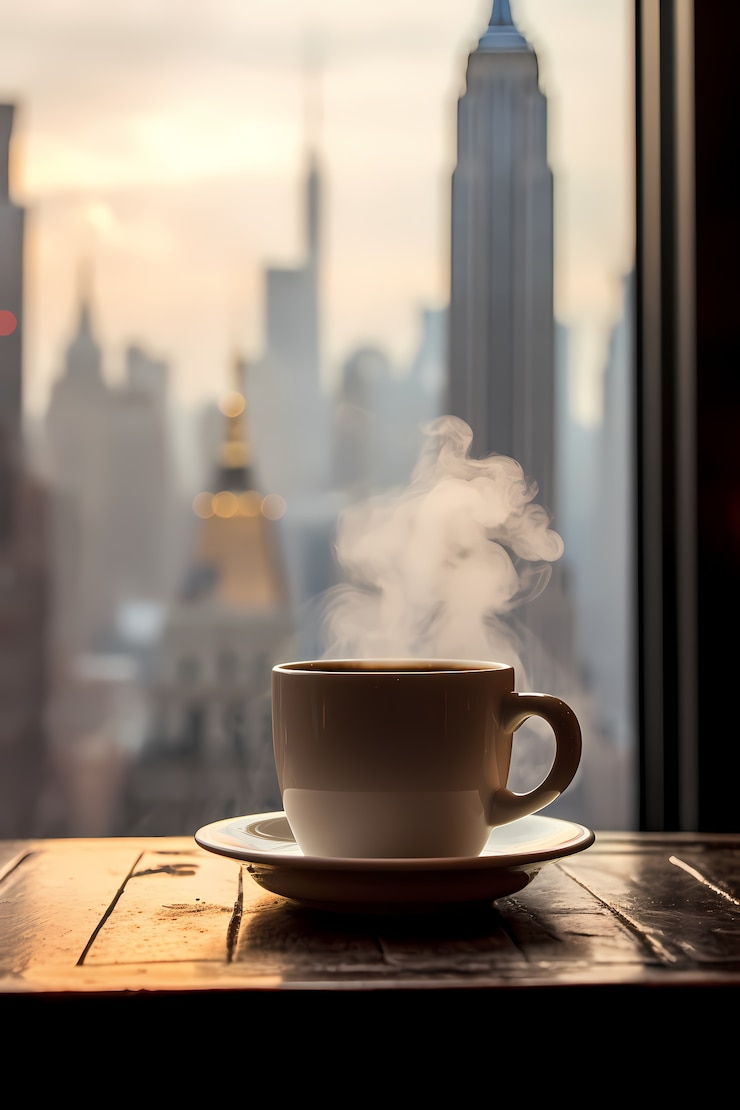 Bezpłatny plik Zdjęcie empire state building widziany z mieszkania