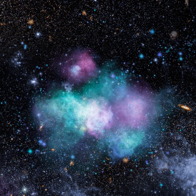 Estetyczna galaktyka na czarnym tle