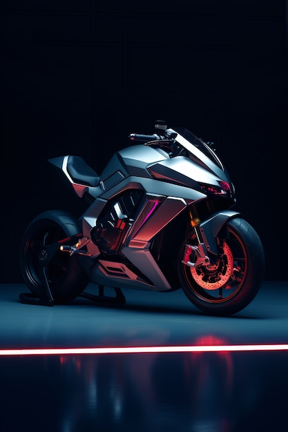 Fajny motocykl w studiu