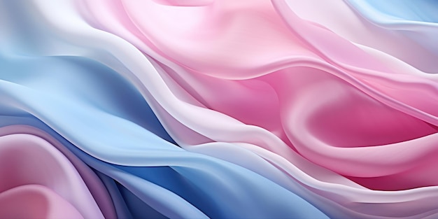 Bezpłatne zdjęcie fale tkaniny w tańcu pastelowych kolorów naśladują łagodny przepływ spokojnego morza