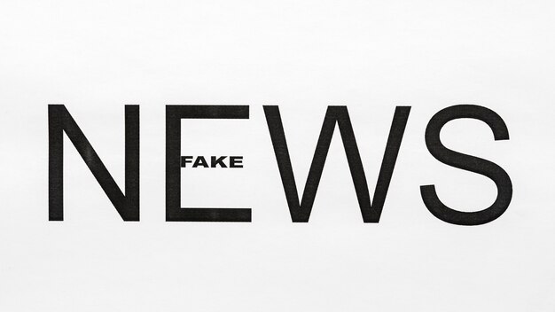 Fałszywa wiadomość z widokiem z góry