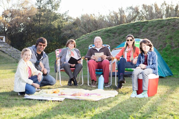 Family Camping korzystających