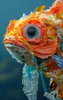 Bezpłatne zdjęcie fantastyczne ryby z tworzywa sztucznego
