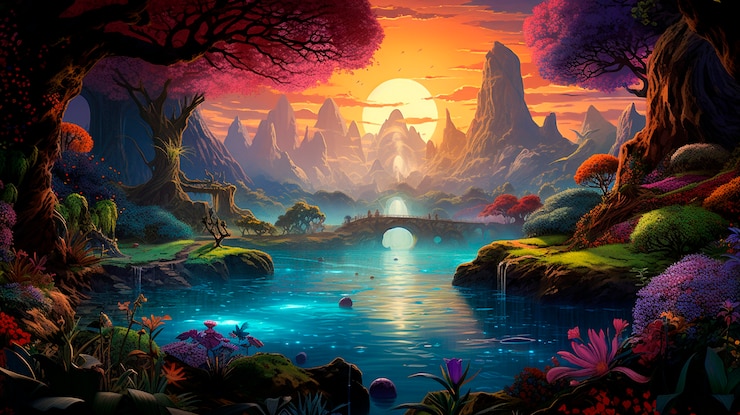 Bezpłatny plik Zdjęcie fantasy nieskończony krajobraz dziury