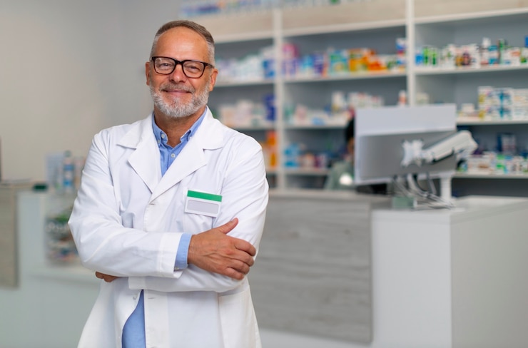 Bezpłatny plik Zdjęcie farmaceuta w pracy