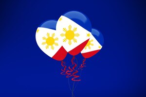 Bezpłatne zdjęcie filipiny flagi balony