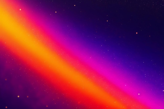 Fioletowe i pomarańczowe tło z ciemnofioletowym tłem i czerwonym kółkiem ze słowem galaktyka.