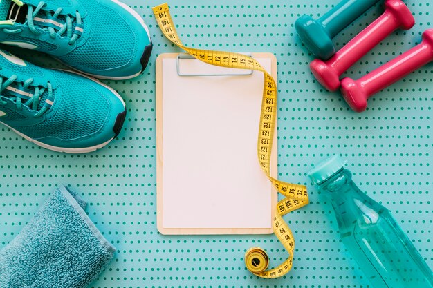 Fitness i treningu koncepcji ze schowka